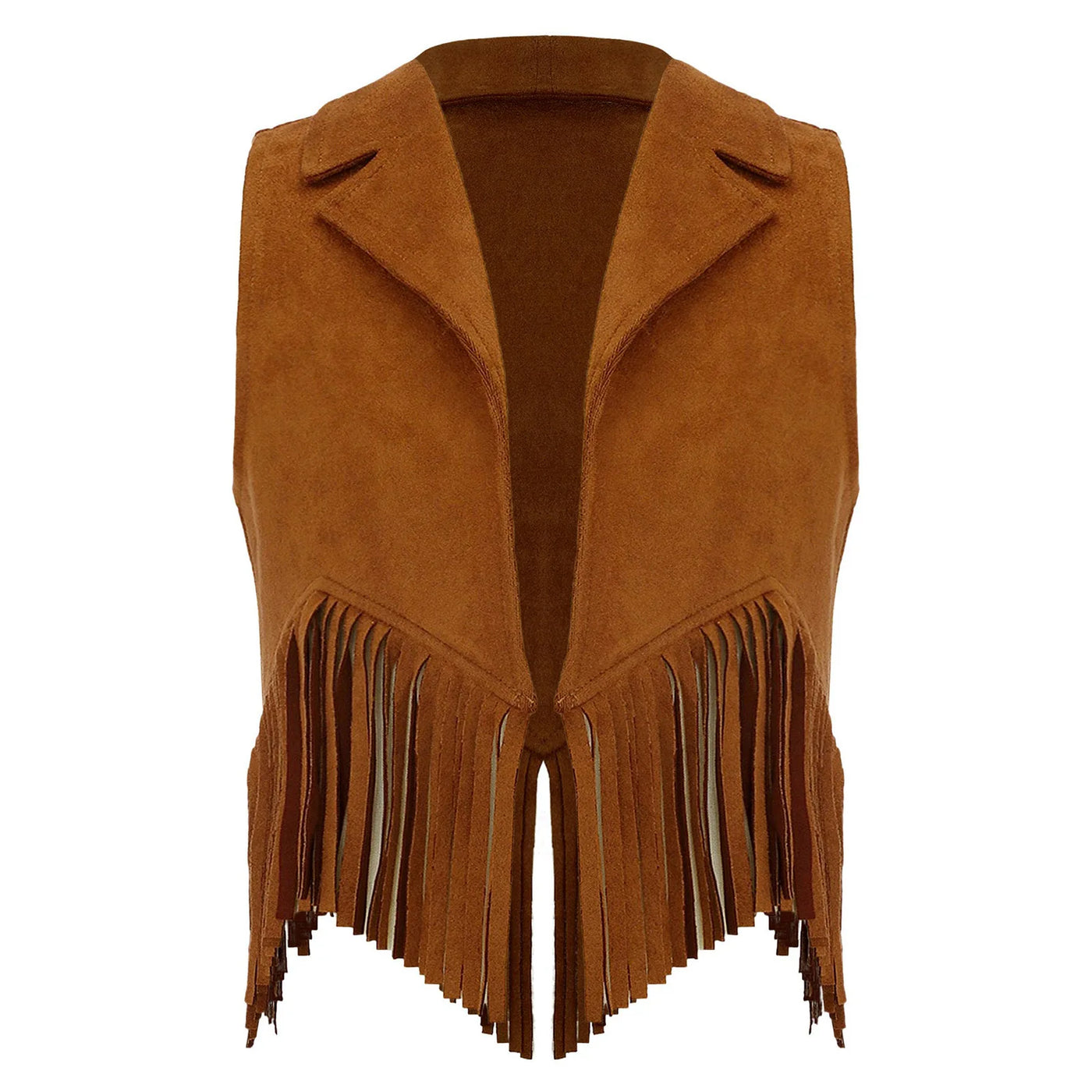 Boys Girls Western Cowboy Vest Halloween Carnival Cosplay Costume Retro Suede Tassel Jacket Tops Party Masquerade Dress up Coat - My Store