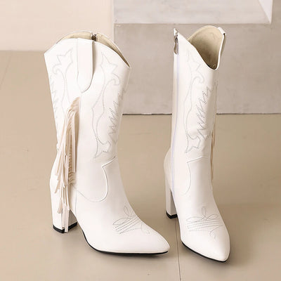 Durable cowboy boots with zipper closure and true-to-size fit